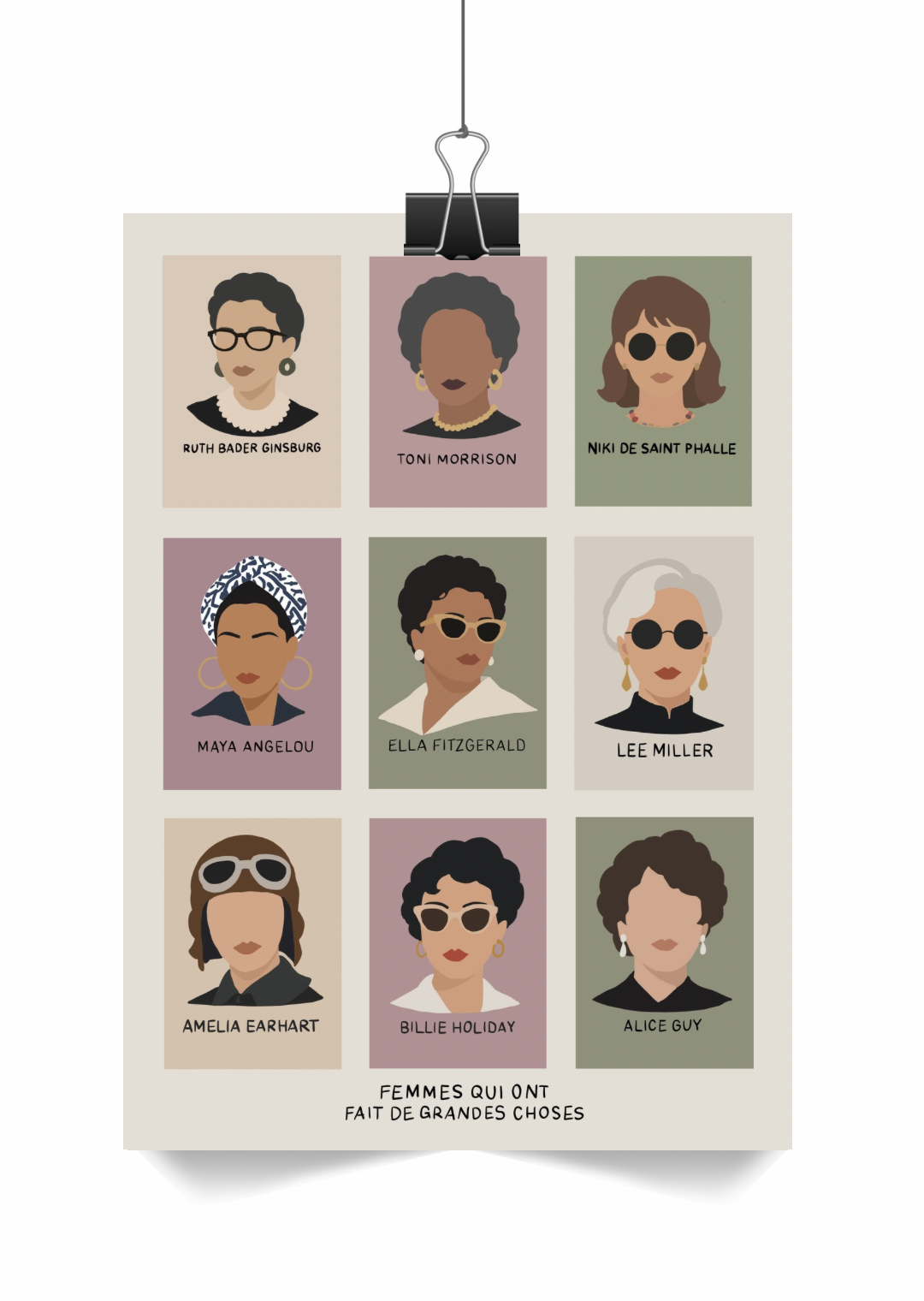 Affiche icônes féminines