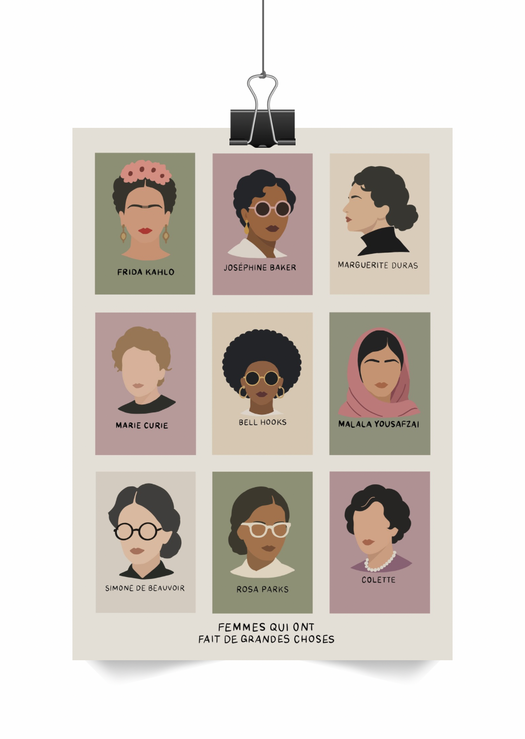 Affiche icônes féminines