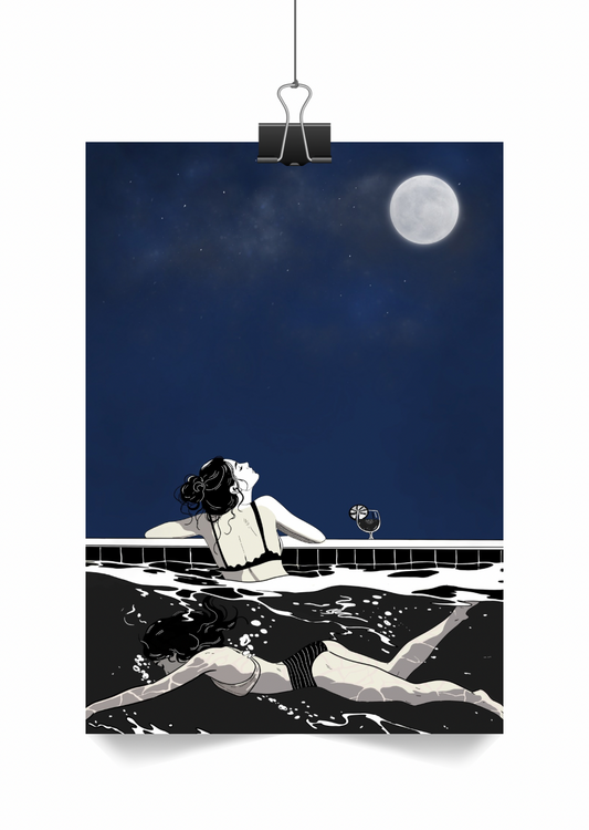 Sous l’eau.