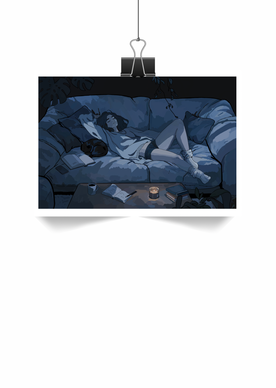 Bleu nuit.