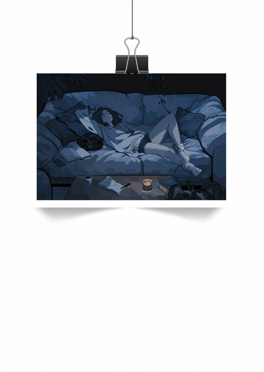Bleu nuit.