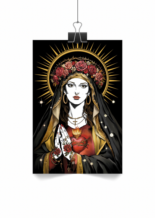 Vierge aux fleurs.